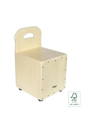 Stagg CAJ-KID-N - Cajón pour enfant avec dossier EasyGo, en tilleul, plaque de couleur naturelle | Jusqu'à épuisement des stocks