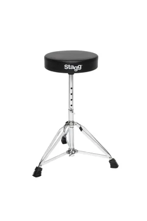 En stock | Stagg DT-32CR - Siège batteur, double embase, finition chromée