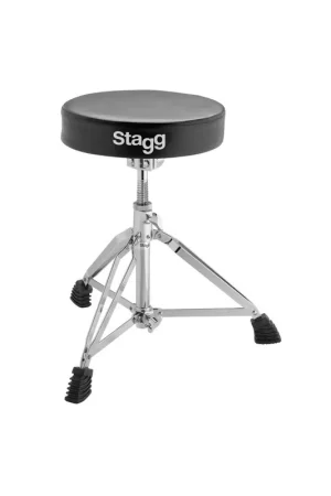 Stagg DT-52R - Siège batteur professionnel, double embase, chromé - Super prix