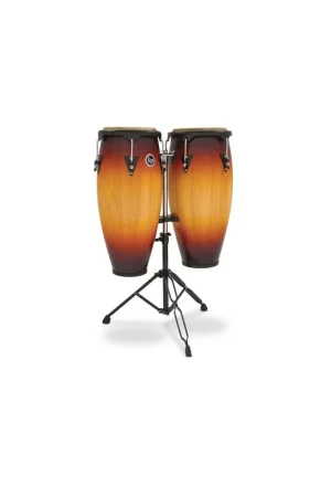 Latin Percussion LP646NY-VSB- Set de Congas 10" et 11" CITY Vintage Sunburst avec stand double | Prix réduit