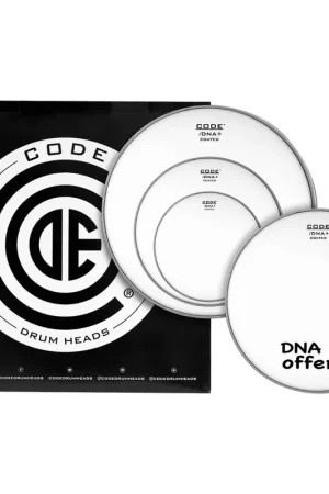 Incontournable | Code Drumheads Set de peaux TOM PACK DNA Sablée ROCK 10" 12" 16" + Caisse claire 14" DNA Sablée