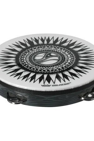 Remo TA-9110-88-AB03 - Tambourin pré-accordé Artbeat de 10" avec peau Skyndeep, antique black, new sun | Recommandé
