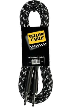 Yellow Cable G66DG ERGOFLEX - Jack/Jack gaine tressée gris/noir 6m | Retour gratuit