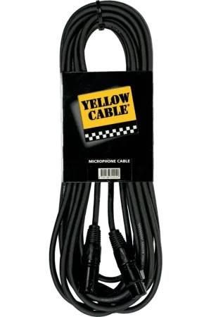 Expédition rapide - Yellow Cable M15X - câble XLR mâle/XLR femelle - Longueur 15 mètres