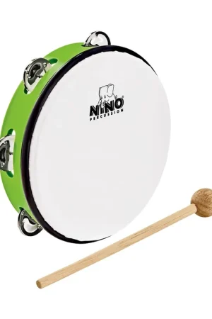 Nino NINO51GG - Tambourin Abs 10" +Cymb, Vert | Nouveauté
