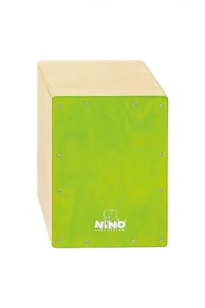 Nino NINO950GR - Cajon 13", Bouleau, Facade Verte | Best-seller