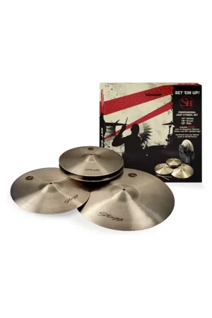Prix doux | Stagg SH-SET - pack cymbales HH 14", C 16", R 20" + housse 20"
