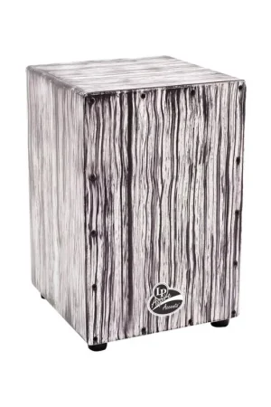 Super offre | Latin Percussion Cajon ASPIRE LPA1332 White Streak - zébré noir et blanc
