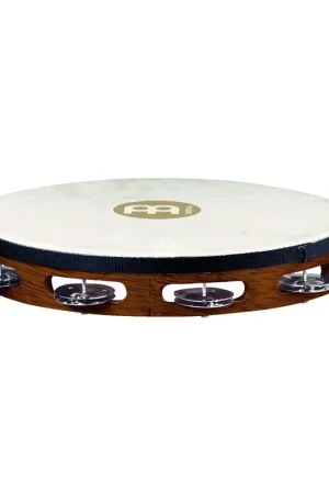 Dépêchez-vous | Meinl TAH1AAB - Tambourin Bois Artisan Edition avec peau, cymbalettes aluminium
