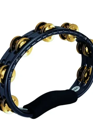 Qualité professionnelle - Meinl TMT1B-BK - Tambourin ABS demi-lune, cymbalettes laiton, sans attache, noir