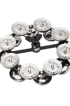Produit phare | Meinl&nbsp;HTHH2BK - Tambourin Charleston serie Headliner 5", 2 rangées de cymbalettes acier