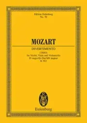 Mozart W.a. Divertimento K 563 Cordes Partition de Poche - Promo exceptionnelle