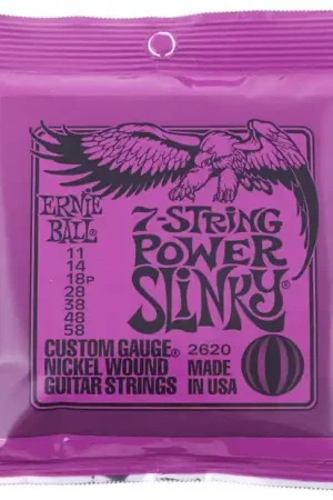 Jeu de Cordes Ernie Ball 2620 Power Slinky 7 Cordes 11-58 | Petit prix