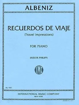 Bon prix | Albeniz I. Recuerdos de Viaje OP 71 Piano