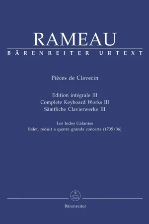Disponible dès maintenant - Rameau J.p. Pieces de Clavecin Vol 3