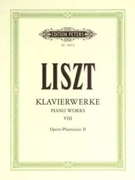 Achetez dès maintenant - Liszt F. Oeuvres Vol 8: Operas Fantaisies Piano