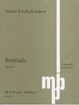 RIMSKY-KORSAKOV N. Serenade OP 37 Violoncelle-1 - Soldes