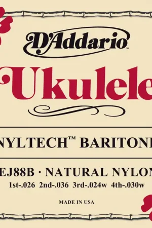 Préféré des clients - Jeu de Cordes Ukulele D'addario EJ88B Bariton