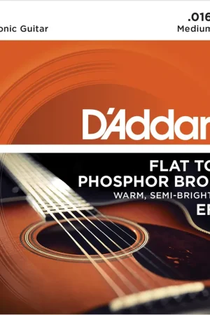 Jeu de Cordes Acoustique D'addario EFT13 Flat Medium 16/56 | Satisfait ou remboursé