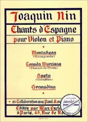 Achetez dès maintenant - Nin J. Chants D'espagne Violon