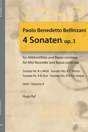 Bellinzani P.b. Sonates Vol 2 Flute A Bec Alto | Super prix