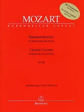 Mozart W.a. Concerto KV 622 Clarinette Sib | Prix spécial