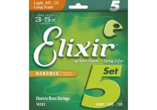 Coup de cœur - Jeu de Cordes Basse Electrique Elixir Nanoweb Baritone 45/130 REF:12302