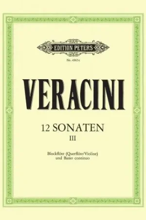 Produit tendance - Veracini F.m. 12 Sonates Vol 3 Flute A Bec OU Flute Traversiere OU Violon