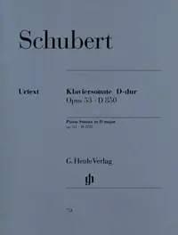 Disponible maintenant - Schubert F. Sonate RE Majeur D 850 Piano