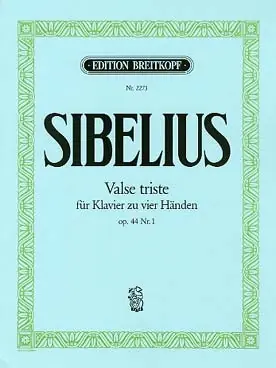 Prix avantageux - Sibelius J. Valse Triste OP 44 Piano 4 Mains