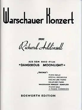Addinsell R. Warschauer Konzert Pianos | Produit tendance
