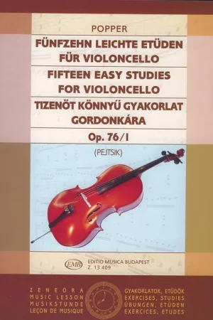 Popper D. 15 Easy Studies Opus 76 Vol 1 Violoncelle | Recommandé