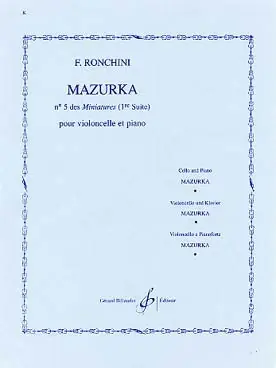 Ronchini F. Mazurka N°5 Violoncelle - Qualité supérieure