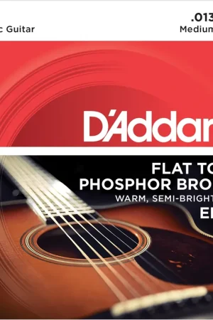 Jeu de Cordes Acoustique D'addario EFT17 Flat Medium 13/56 - Offre exceptionnelle