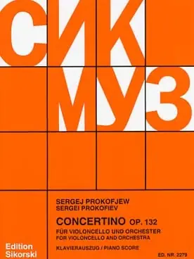 Prokofiev S. Concertino OP 132 Violoncelle-2 | Nouveauté