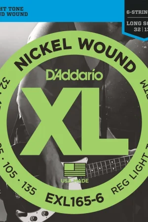 Remise - Jeu de Cordes Basse D'addario EXL165-6 File Rond 6 Cordes 32/135