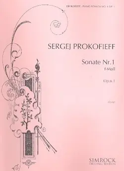 Prokofiev S. Sonate N°1 OP 1 Piano | Tout nouveau