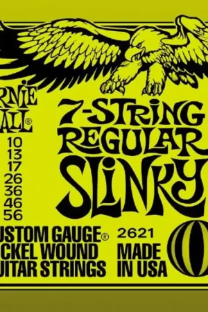 Plus que quelques pièces - Jeu de Cordes Ernie Ball 2621 Regular Slinky 7 Cordes 10-56