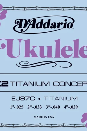 Livraison express - Jeu de Cordes Ukulele D'addario EJ87C Concert